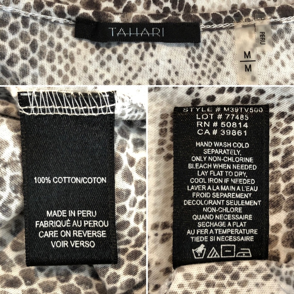 Tahari Python Snake Print Ruffle Tank - image 6